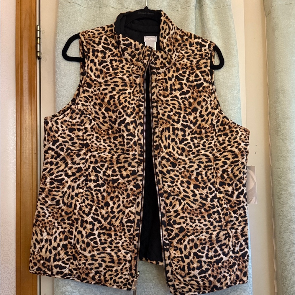 Chico's Animal Print Reversible Vest